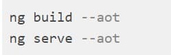 AOT - CLI Commands for Build And Serve Compile.