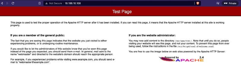 Accessing EC2 instance over browser using IP address