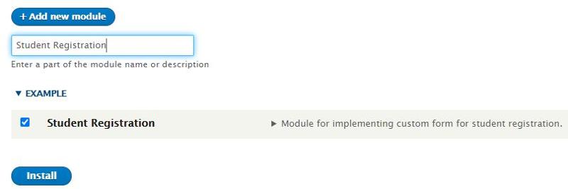 Enabling our custom module for implementation of custom form