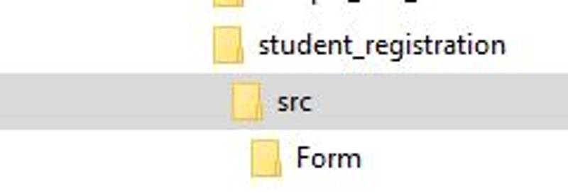 Folder structure to be followed after creating subfolders for custom form in Drupal 8/9