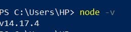 Command to check node version